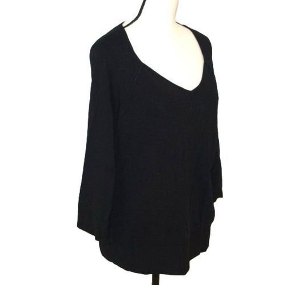 Cold Water Creek Black V-Neck Sweater Size XL‎ - Picture 3 of 4